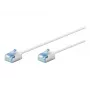 Goobay 74326 Cable de red CAT 6A ultraflexible, Slim, U/FTP, 0,15 m, Blanco | Goobay