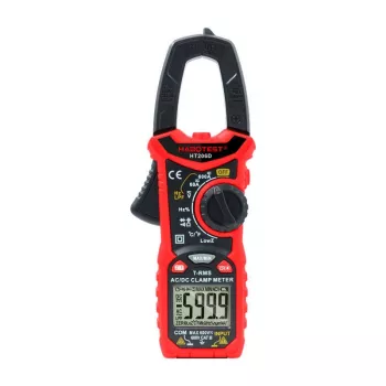 Pinza amperimétrica digital Habotest HT206D — True RMS, NCV, comprobador de corriente/tensión compacto