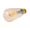 Tellur TLL331191 bombilla inteligente WiFi de filamento E27, 6 W, 600 lm, 2000–5000K, regulable, ámbar, luz cálida / blanca