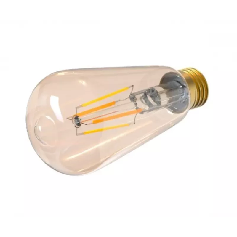 Tellur TLL331191 bombilla inteligente WiFi de filamento E27, 6 W, 600 lm, 2000–5000K, regulable, ámbar, luz cálida / blanca