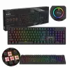 SAVIO STYX teclado mecánico gaming, interruptores Outemu Red, hot-swap, tamaño completo, distribución US, RGB, USB con cable, cable de 1,5 m, negro