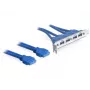 Chapa de ranura DeLOCK USB3.0 Pin Header 19 Pin 2 x Internal > 4 x USB3.0-A Socket external - Chapa de ranura (82974)