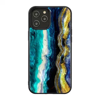 Funda protectora iKins para Apple iPhone 12 Pro Max — diseño ágata morada