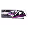 Plancha Adler AD 5022 seca y con vapor suela cerámica morada, 2200 W