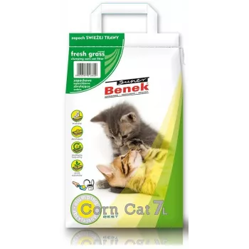 Certech Super Benek Corn Cat Fresh Grass - arena para gatos de maíz aglomerante 7 l