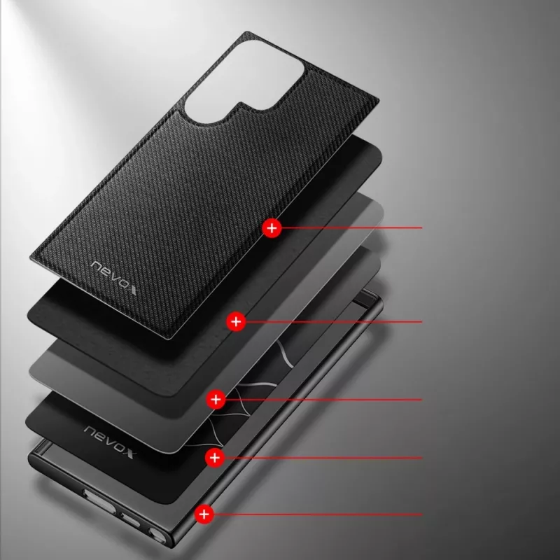 StyleShell NYLO, funda para móvil negra, Samsung Galaxy S24 Ultra