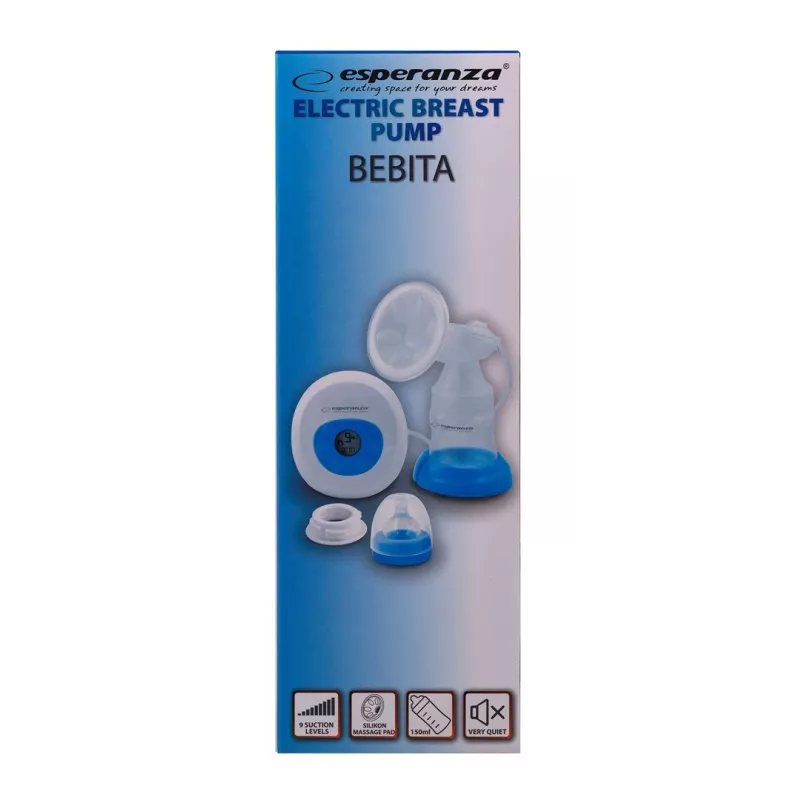 Esperanza BEBITA ECM001B Sacaleches eléctrico, 150 ml, azul
