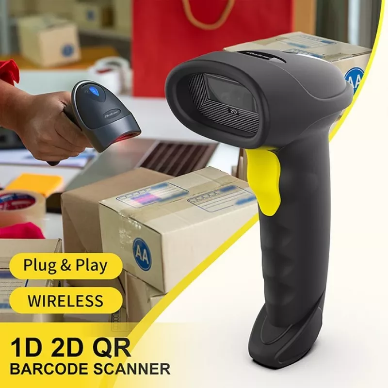 Lector de códigos de barras QOLTEC 50880 1D/2D USB — Lector de mano con interfaz USB