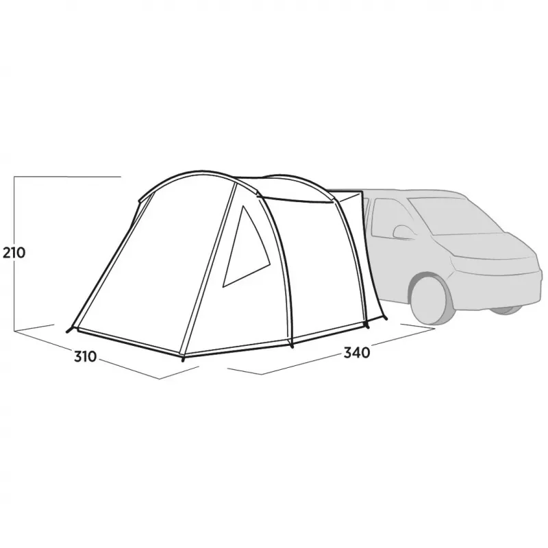 Easy Camp Eidfjord avancé de túnel para bus, gris, modelo 2025