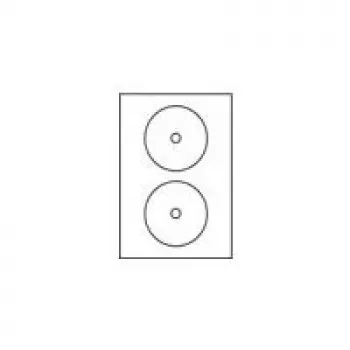Avery - Etiquetas para CD/DVD - blanco - 117 mm redondas - 50 etiquetas (25 hojas x 2) (L7676-25)