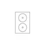 Avery - Etiquetas para CD/DVD - blanco - 117 mm redondas - 50 etiquetas (25 hojas x 2) (L7676-25)
