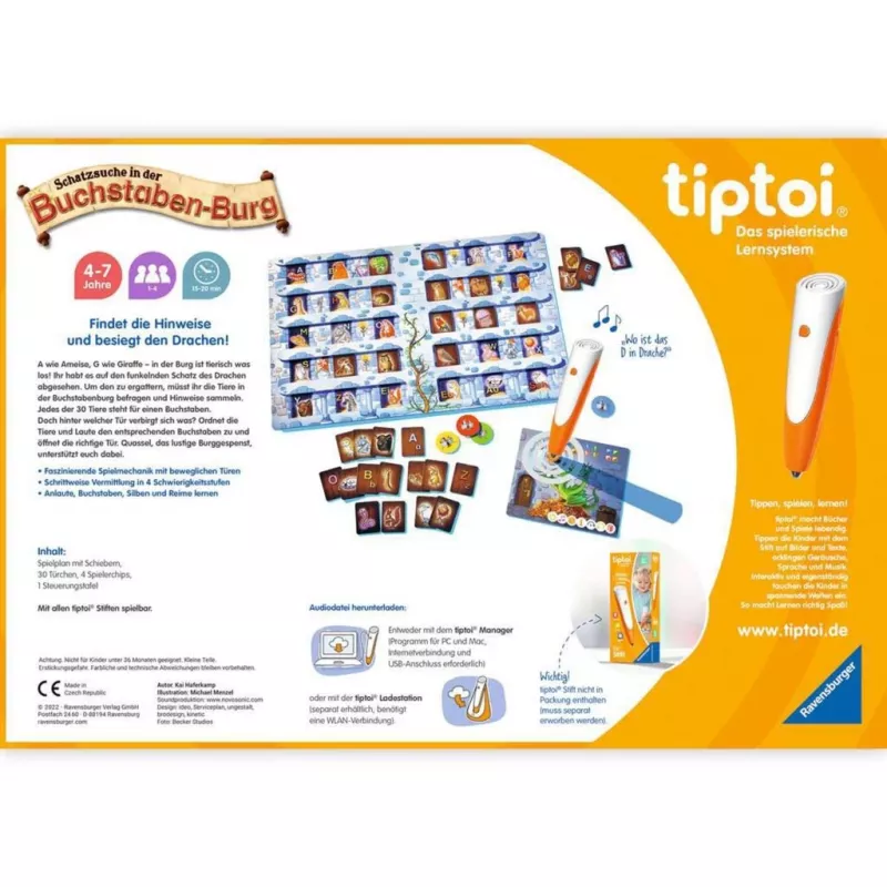 tiptoi Búsqueda del tesoro en el castillo de las letras, juego de mesa