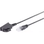 S/CONN Cable telefónico 15 m Negro S/CONN 12-09085 TAE-F RJ-45