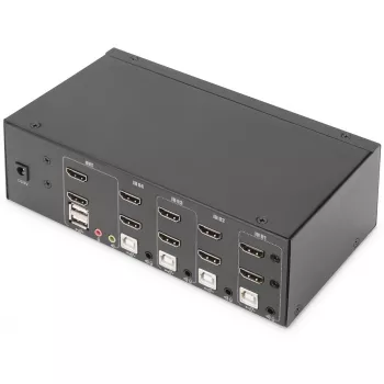 Switch KVM Digitus DS-12883 4 puertos Dual Display 4K HDMI USB