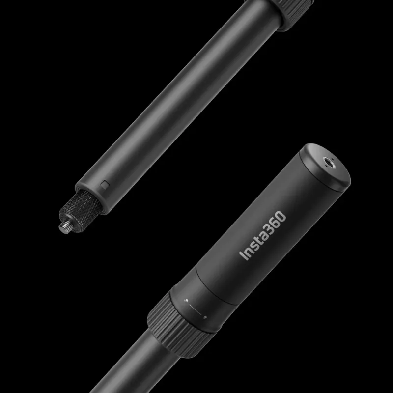 Empuñadura trípode / accesorio bullet-time Insta360 CINSKAVK — palo selfie compatible, 29,7–120 cm, plástico, negro