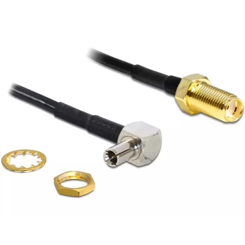 Cable coaxial DeLOCK 88487 TS-9 SMA 1,45m negro