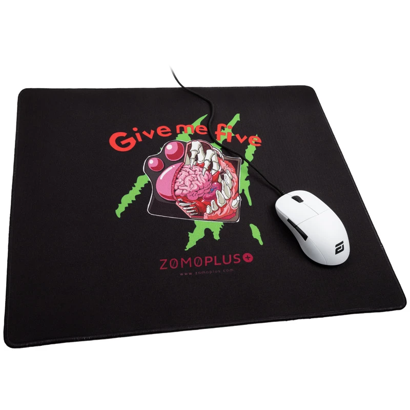 Alfombrilla ratón ZOMOPLUS Give Me Five Gaming 500×420 mm, negro