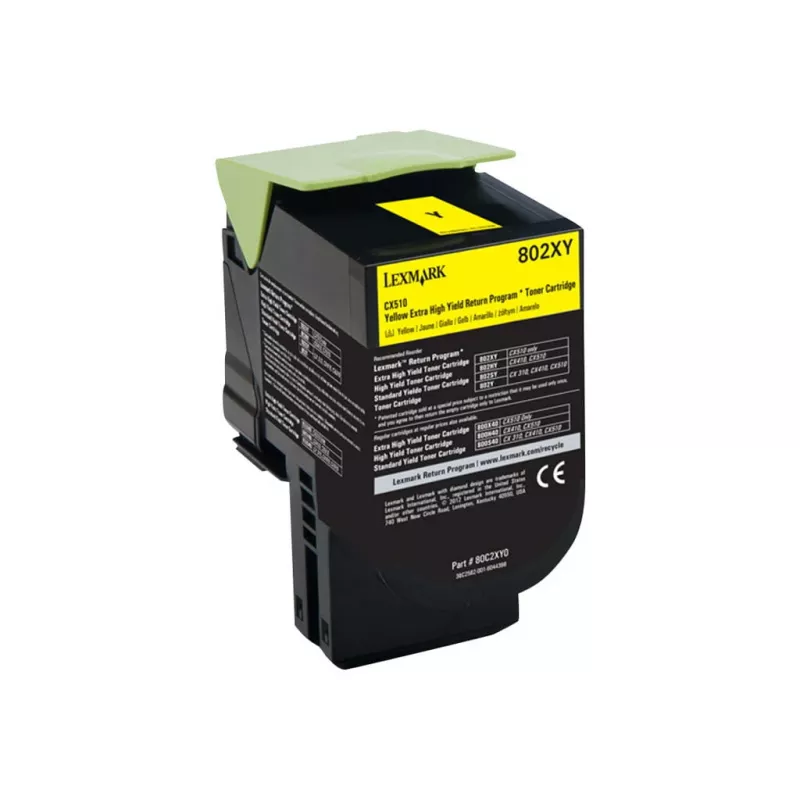 Lexmark 802XY (80C2XY0) cartucho de tóner, amarillo, 4000 páginas