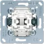 Pulsador JUNG 534 U, 1P, 250 V AC, 10 A, metallic-weiß