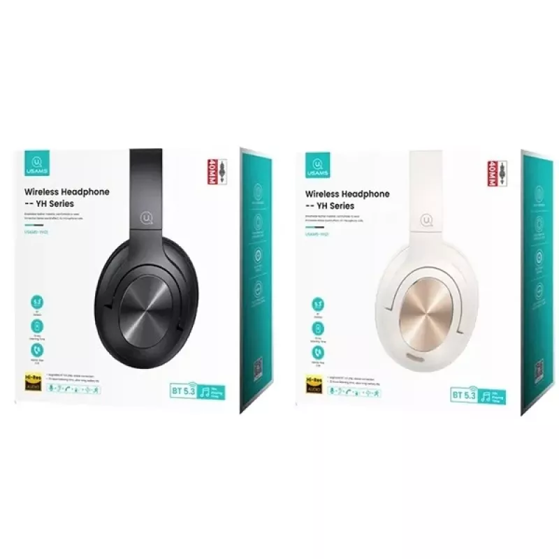 Auriculares Usams Bluetooth 5.3 Over-Ear Us-yh Serie negro/negro TDLYEJYS01