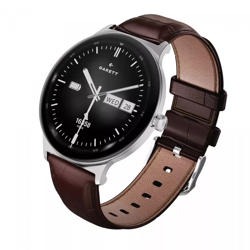 Smartwatch Garett Quantum — acero inoxidable plata