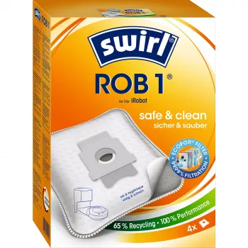 Bolsas para aspirador SWIRL EcoPor ROB1 bolsas de repuesto compatibles con diversos aspiradores, microfiltro de papel, pack de 5