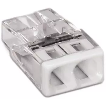 Wago 2273-202 conector/empalme de cables transparente, blanco