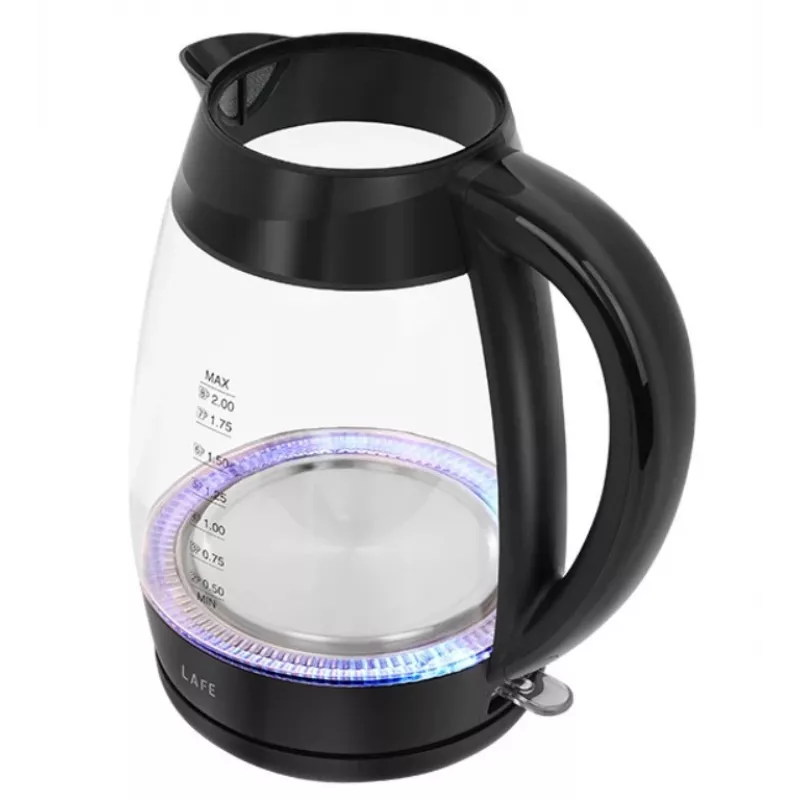 Lafe Essential XL CEG016 hervidor eléctrico de cristal, 2 l, 2200 W, negro
