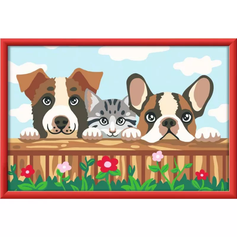 Set de pintura Ravensburger CreArt – Perros y gatos (set de pintar por números)