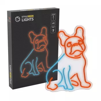 Neon Lights Dog MANTA SNL68MT letrero de neón decorativo bulldog francés