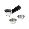 Jata JECA2525 cafetera espresso, 20 bar, 850 W, depósito de agua de 1,8 l, tubo de vapor, negra / acero inoxidable