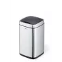 Durable TOUCH 12L rectangular acero inoxidable plateado negro