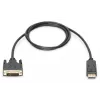 Cable adaptador DisplayPort Assmann. DP - DVI (24+1) M/M. 1,0 m. con bloqueo. Compatible con DP 1.2. UL. CE. bl (AK-340301-010-S)