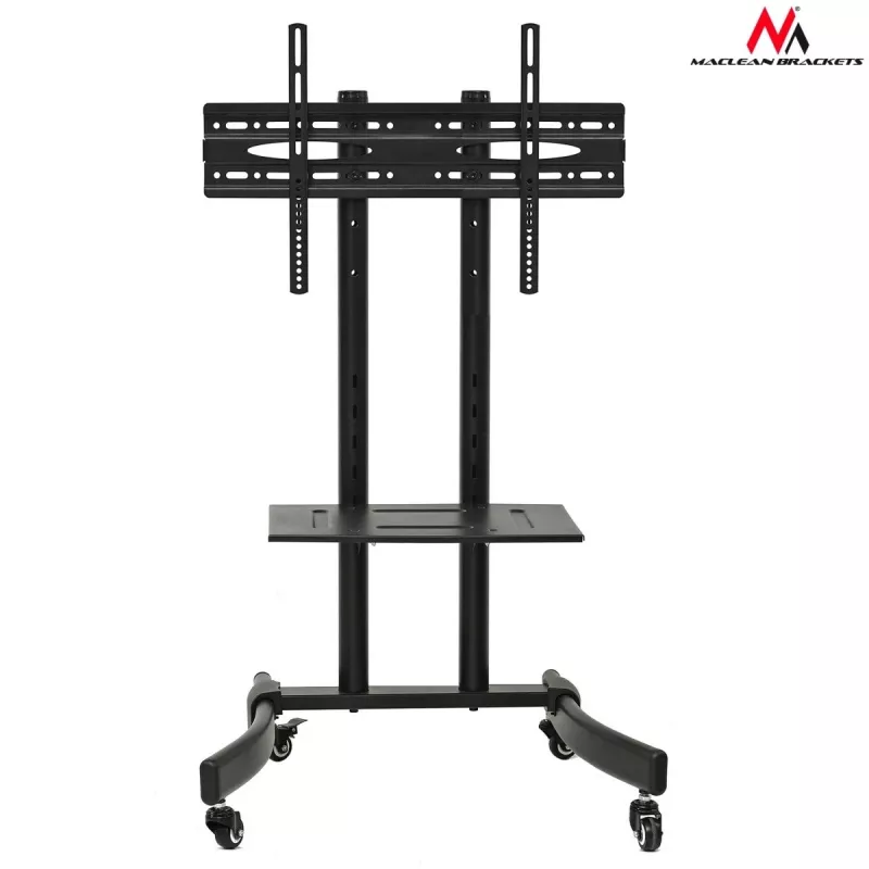 Maclean MC-739 soporte profesional con ruedas para TV, 32-65 pulgadas (165,1 cm), máx. 40 kg, VESA hasta 400x600, negro