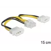 Cable de alimentación interno DeLOCK 83410 0,15 m EPS 8 pines Molex 3 pines