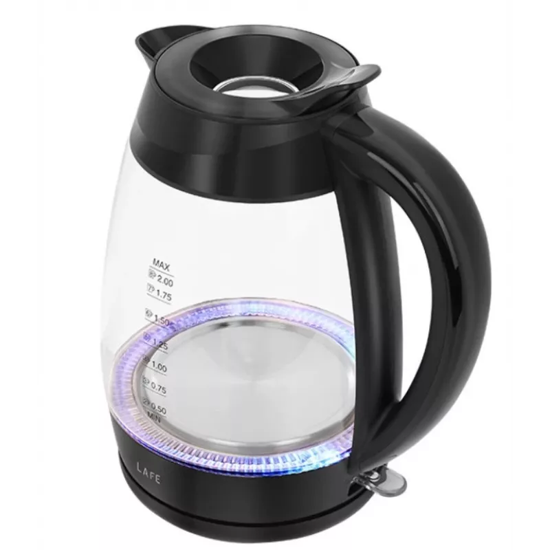 Lafe Essential XL CEG016 hervidor eléctrico de cristal, 2 l, 2200 W, negro