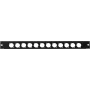 Panel frontal Omnitronic Z-19 12 x XLR D-Type 1U — panel de rack con doce conectores XLR D-Type