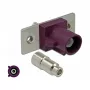 Conector coaxial DELOCK 89819 FAKRA D macho, contactos dorados, 21,2×24×7,5 mm