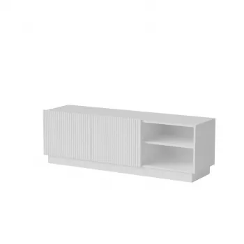 Mueble TV cama meble LIVERTI 150x42x48 cm, blanco, tablero de aglomerado
