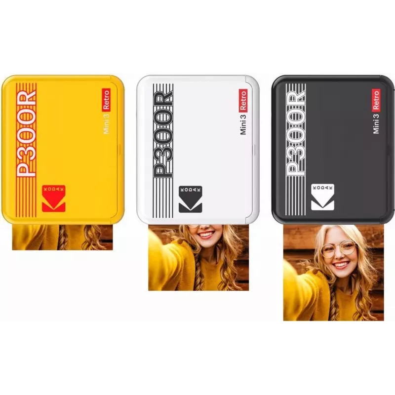 Impresora Kodak Mini 3 Square Retro Pass Photo Printing Technology amarilla