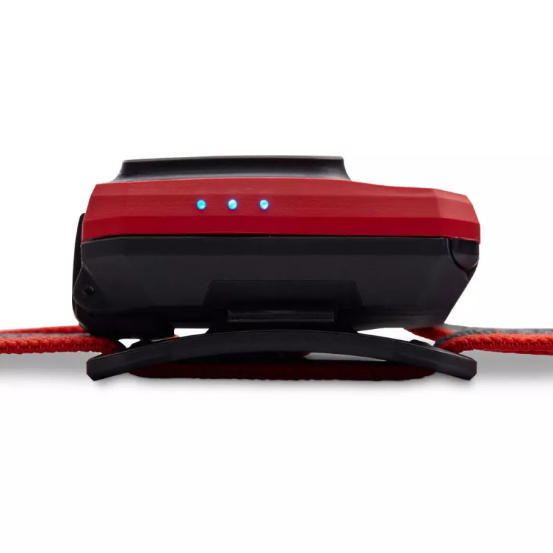 Linterna frontal Diamond Storm 450 Negra con cinta frontal negra y roja