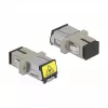 Acoplador de fibra óptica DeLOCK 86889 SC simplex hembra a SC simplex hembra multimodo beige