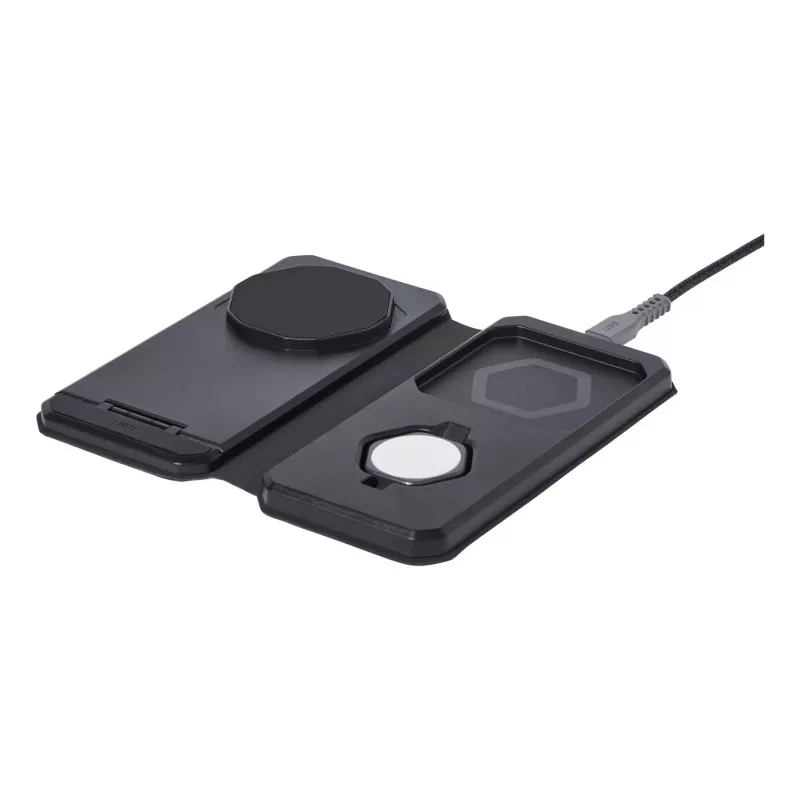 Auriculares 3 en 1 Urban Armor Gear SRGE carga inalámbrica negro gris