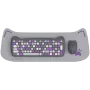 Conjunto de teclado y ratón inalámbricos CANYON HSET-W6 Kitty Edition – violeta