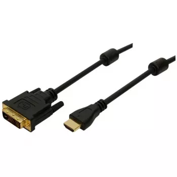 Logilink - Cable de vídeo - HDMI / DVI - 30 AWG - HDMI, 19 polos (M) - DVI-D (M) - 2 m - Doble aislamiento - negro (CH0004)