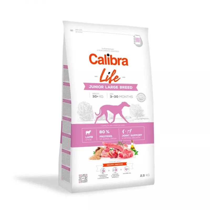 CALIBRA Dog Life Junior Large Breed Lamb - pienso seco para perros - 2,5kg