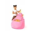 Puf saco Sako unicornio rosa XL 130 x 90 cm