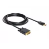 Cable Delock DisplayPort 1.1 conector macho > conector macho DVI 24+1 pasivo 3 m negro (82592)