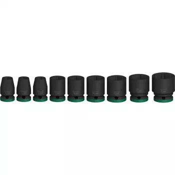 Set de llaves de impacto Bosch Powertools PRO 1/2 inch 9 piezas, negro