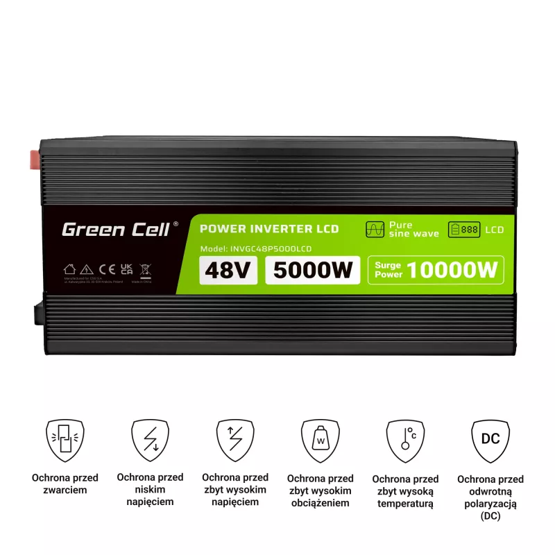 Inversor LCD 48V 5000W/10000W onda senoidal pura con indicador